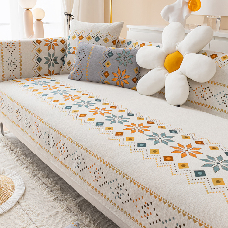 Copertă canapea cu flori imprimate cu flori